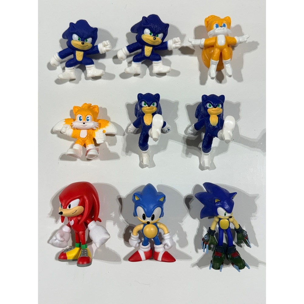 SEGA Jakks Pacific Sonic the Hedgehog Action Figures - Lot of 9